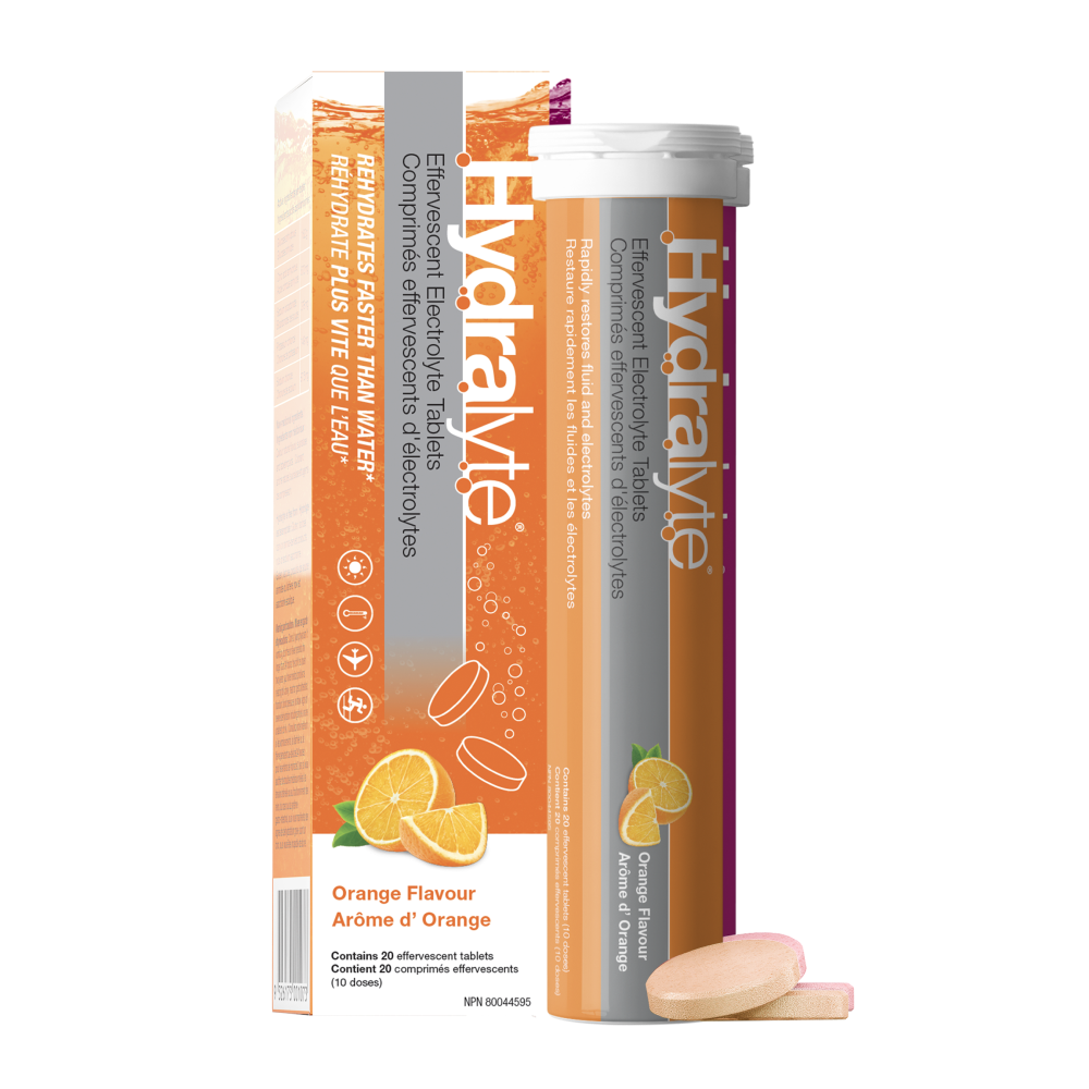 Hydralyte Hydralyte Effervescent Electrolyte Tablets, Orange